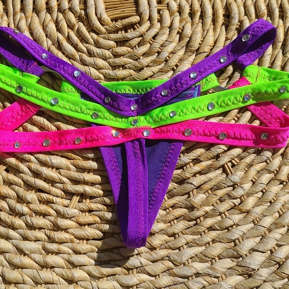 Multicolor beaded rave bikini set - Picture 5 of 5